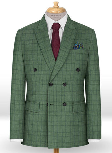 Napolean Corro Green Wool Suit - StudioSuits