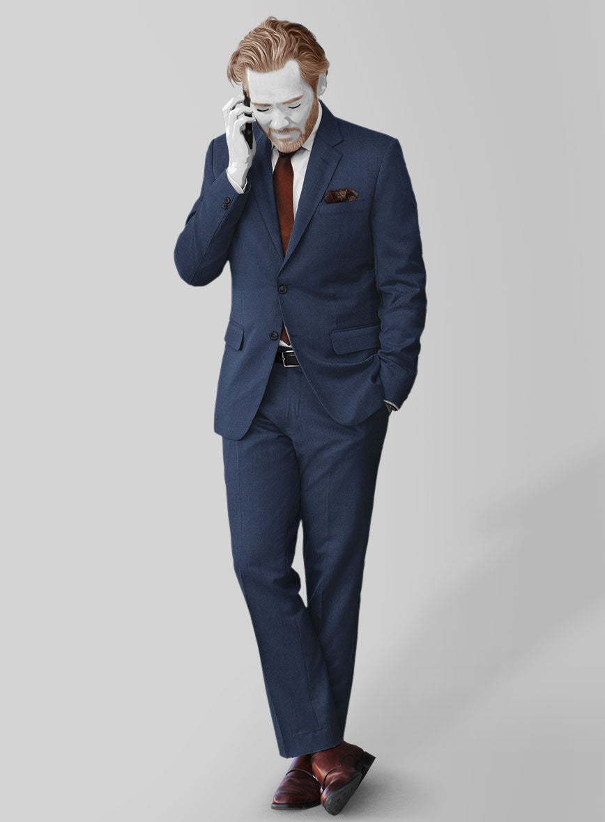 Napolean Cosmic Blue Wool Suit - StudioSuits