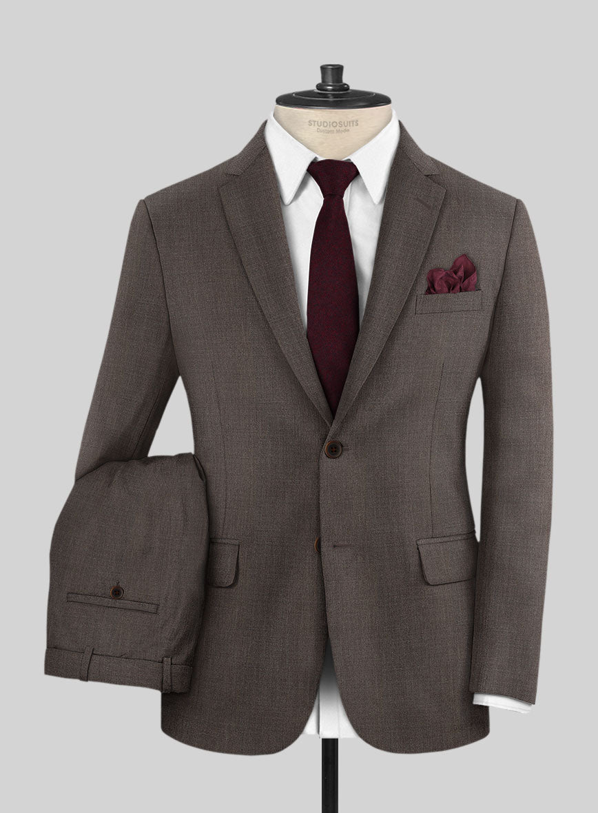 Napolean Couture Brown Wool Suit - StudioSuits