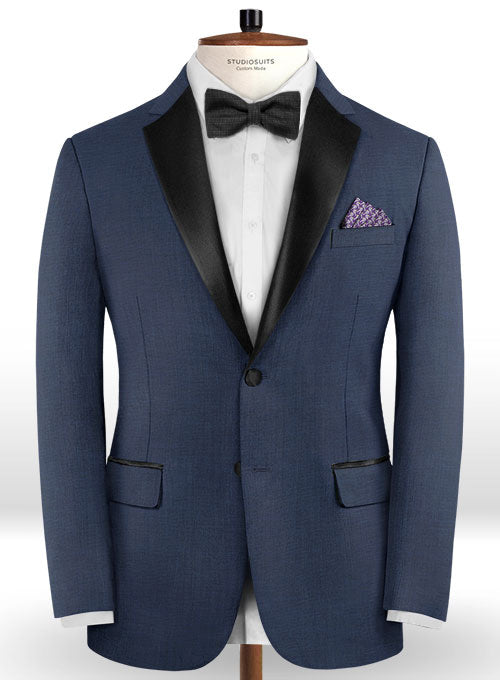 Napolean Cuba Blue Wool Tuxedo Suit - StudioSuits