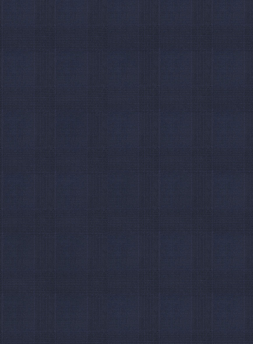 Napolean Dark Blue Glen Suit - StudioSuits