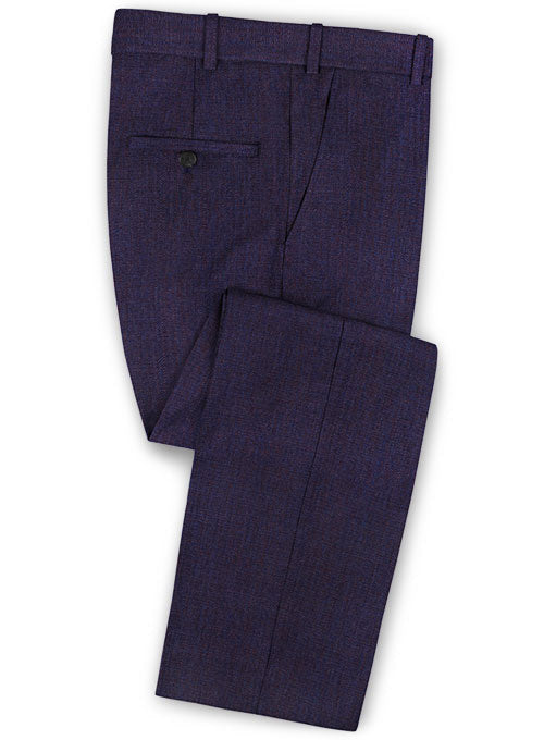 Napolean Eggplant Wool Tuxedo Suit - StudioSuits