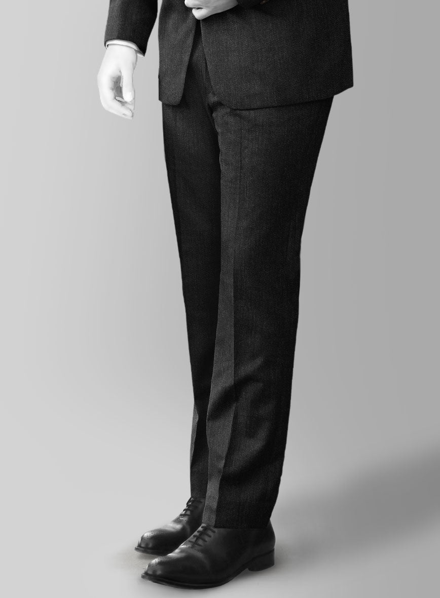 Napolean English Dark Charcoal Wool Suit - StudioSuits