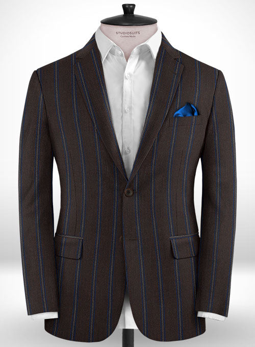 Napolean Filona Brown Wool Suit - StudioSuits