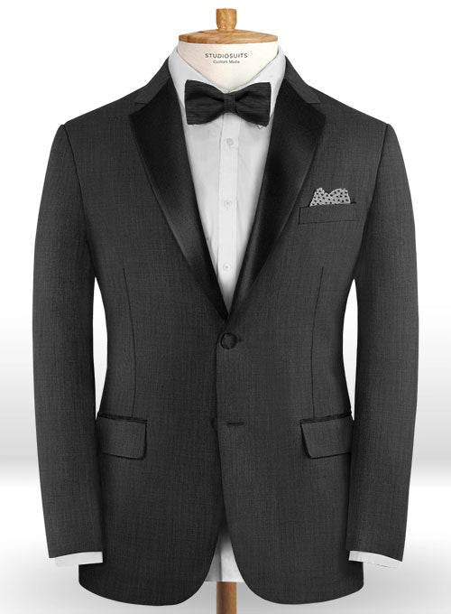 Napolean Gino Dark Gray Wool Tuxedo Suit - StudioSuits