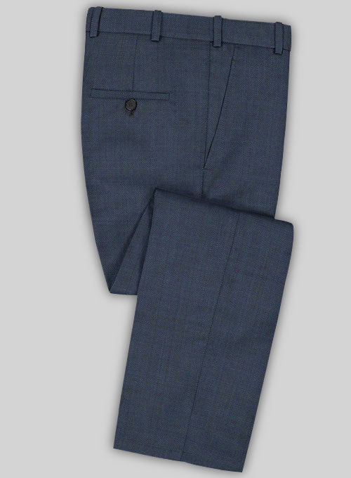 Napolean Highball Blue Wool Pants - StudioSuits