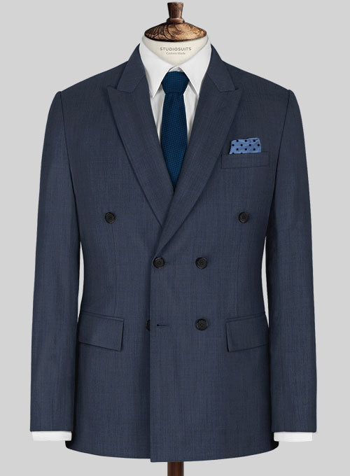 Napolean Highball Blue Wool Jacket - StudioSuits