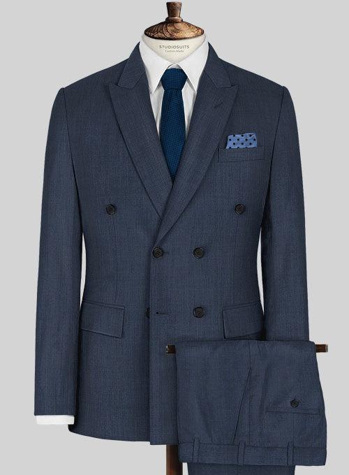 Napolean Highball Blue Wool Suit - StudioSuits