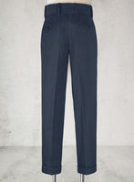 Napolean Highball Blue Double Gurkha Wool Trousers - StudioSuits