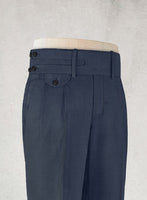 Napolean Highball Blue Double Gurkha Wool Trousers - StudioSuits