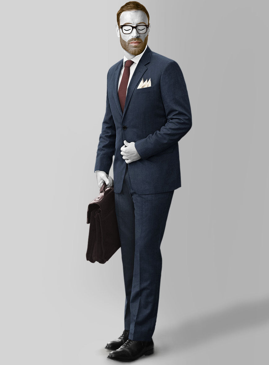 Napolean Ink Blue Wool Suit - StudioSuits