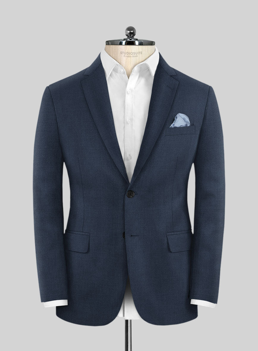 Napolean Ink Blue Wool Suit - StudioSuits