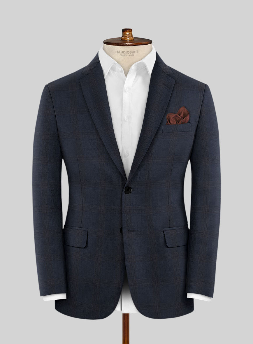 Napolean Knight Blue Check Suit - StudioSuits
