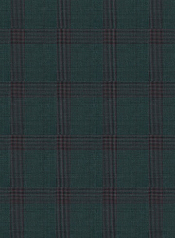 Napolean Knight Green Check Wool Jacket - StudioSuits
