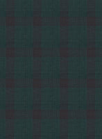 Napolean Knight Green Check Wool Pants - StudioSuits
