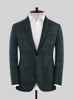 Napolean Knight Green Check Wool Suit - StudioSuits