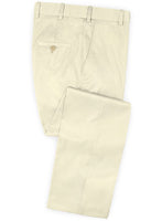 Napolean Light Beige Wool Pants - StudioSuits