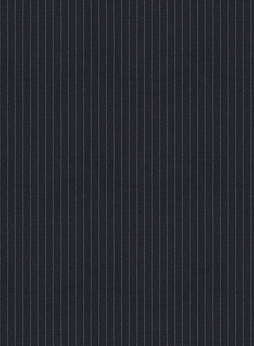 Napolean Mini Stripe Dark Blue Wool Jacket - StudioSuits