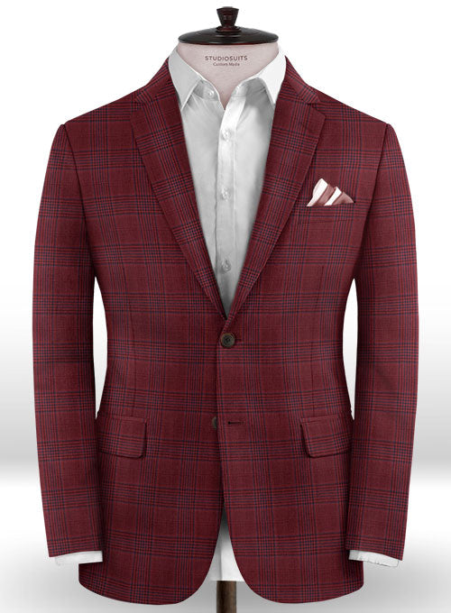 Napolean Nanti Red Wool Suit - StudioSuits