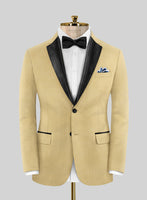 Napolean Old Khaki Wool Tuxedo Jacket - StudioSuits
