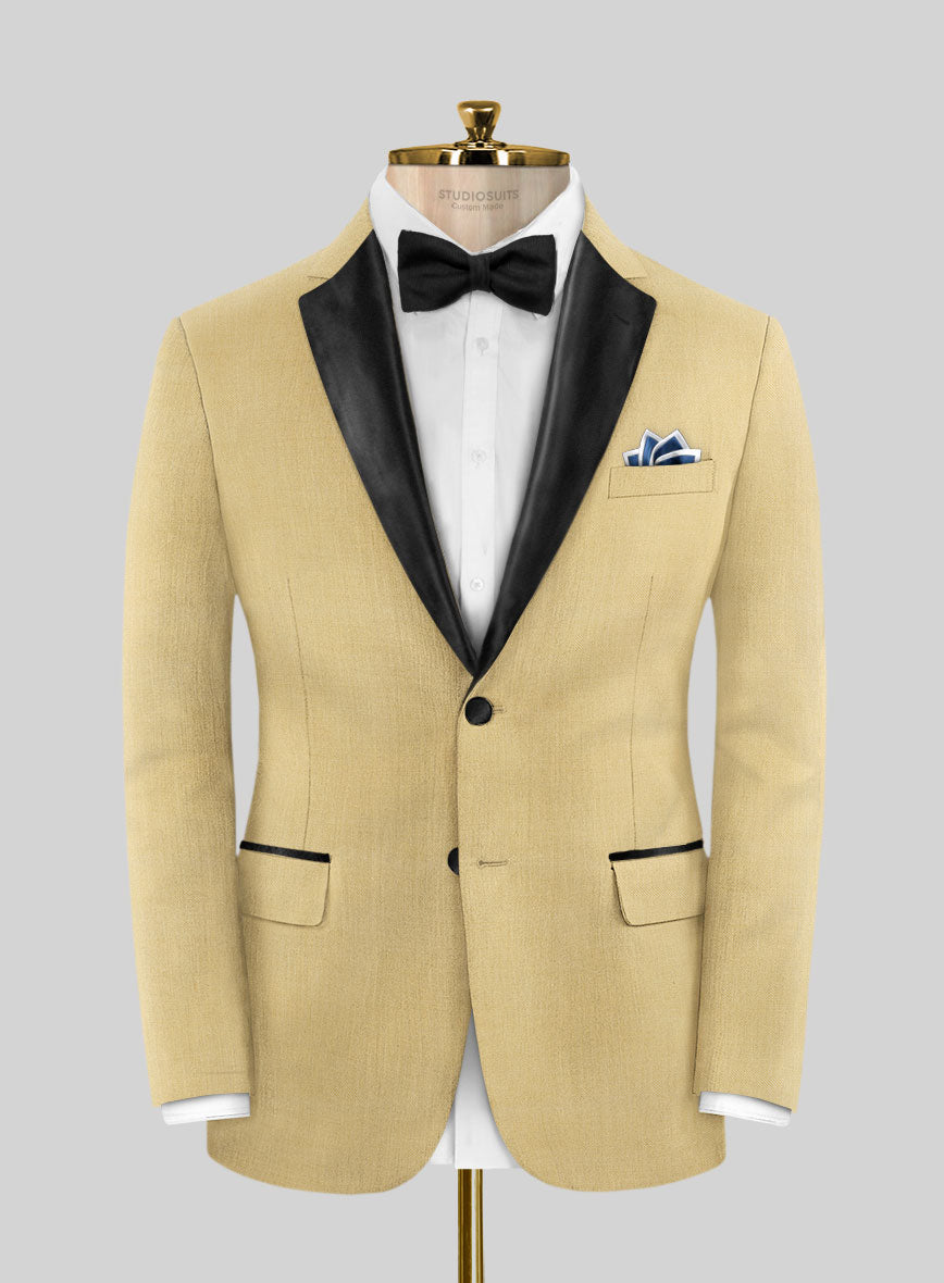 Napolean Old Khaki Wool Tuxedo Suit - StudioSuits