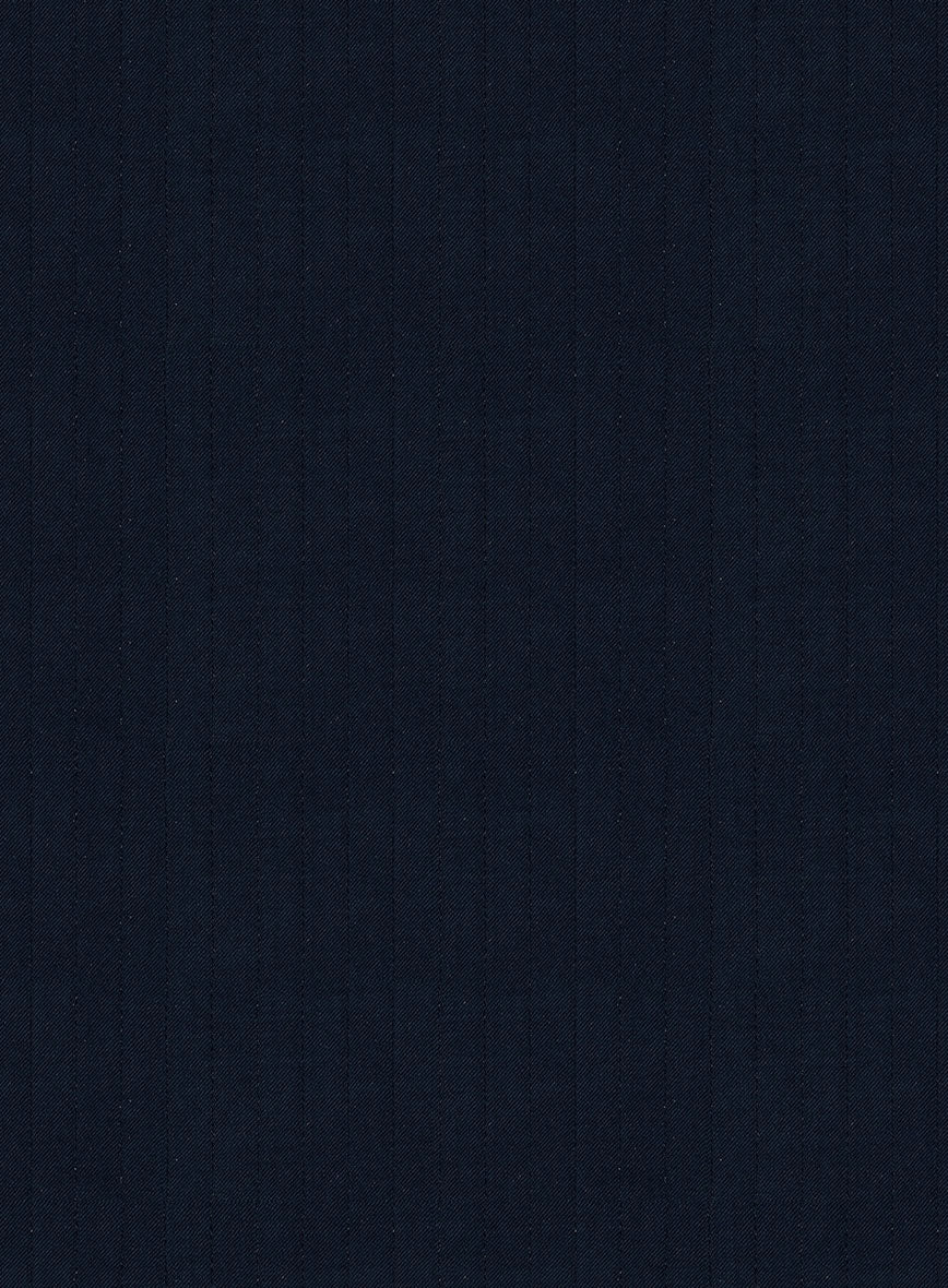 Napolean Party Stripe Blue Wool Jacket - StudioSuits