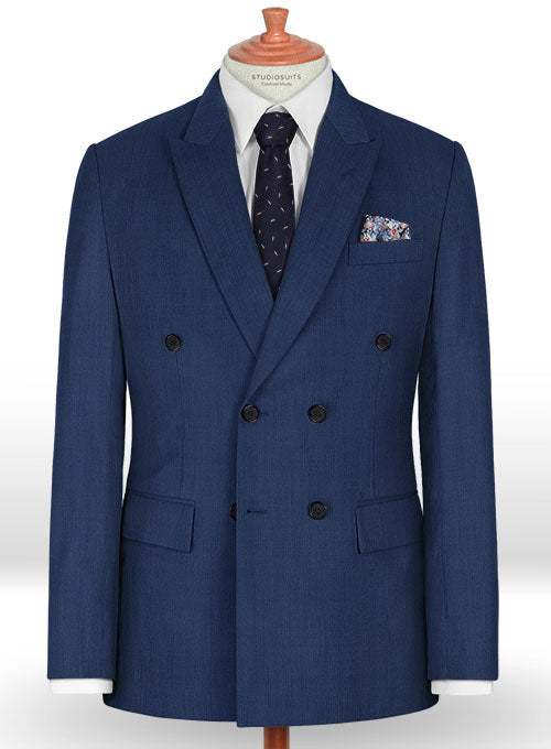 Napolean Persian Blue Wool Jacket - StudioSuits