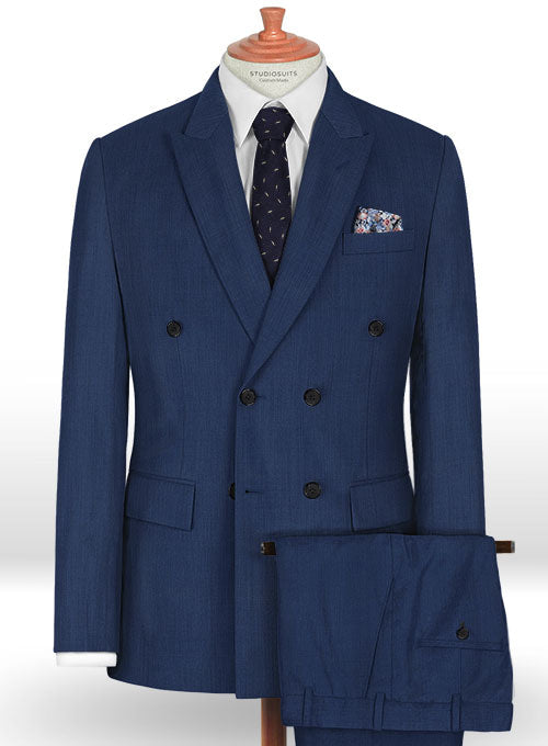 Napolean Persian Blue Wool Suit - StudioSuits