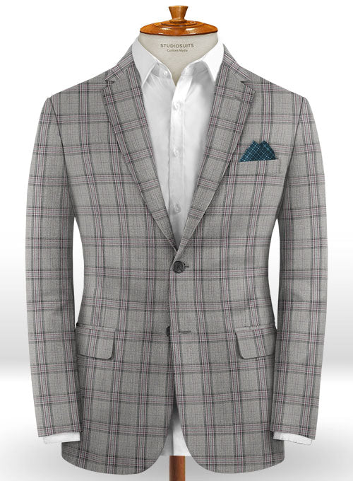 Napolean Petti Light Gray Wool Suit - StudioSuits