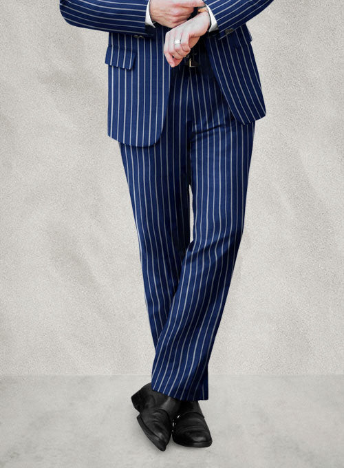 Napolean Pinto Blue Wool Suit - StudioSuits