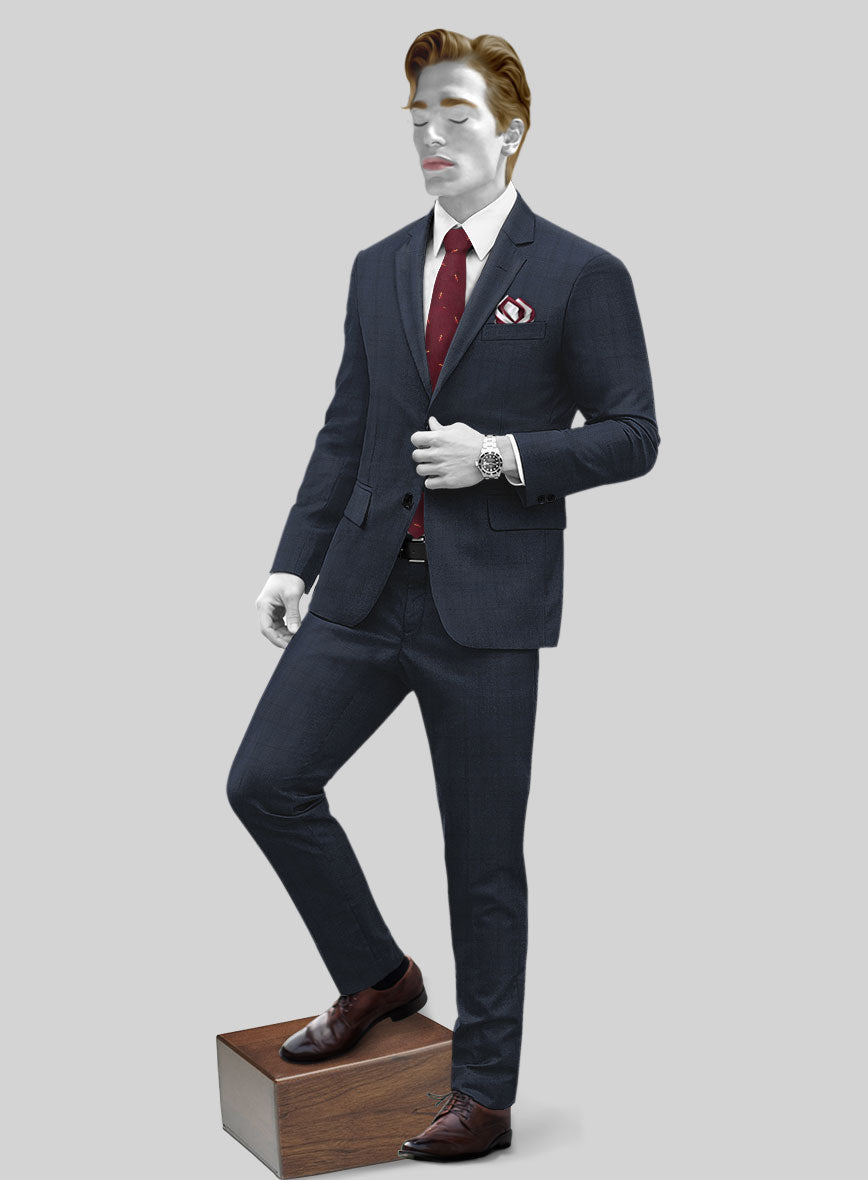 Napolean Preppy Blue Check Suit - StudioSuits