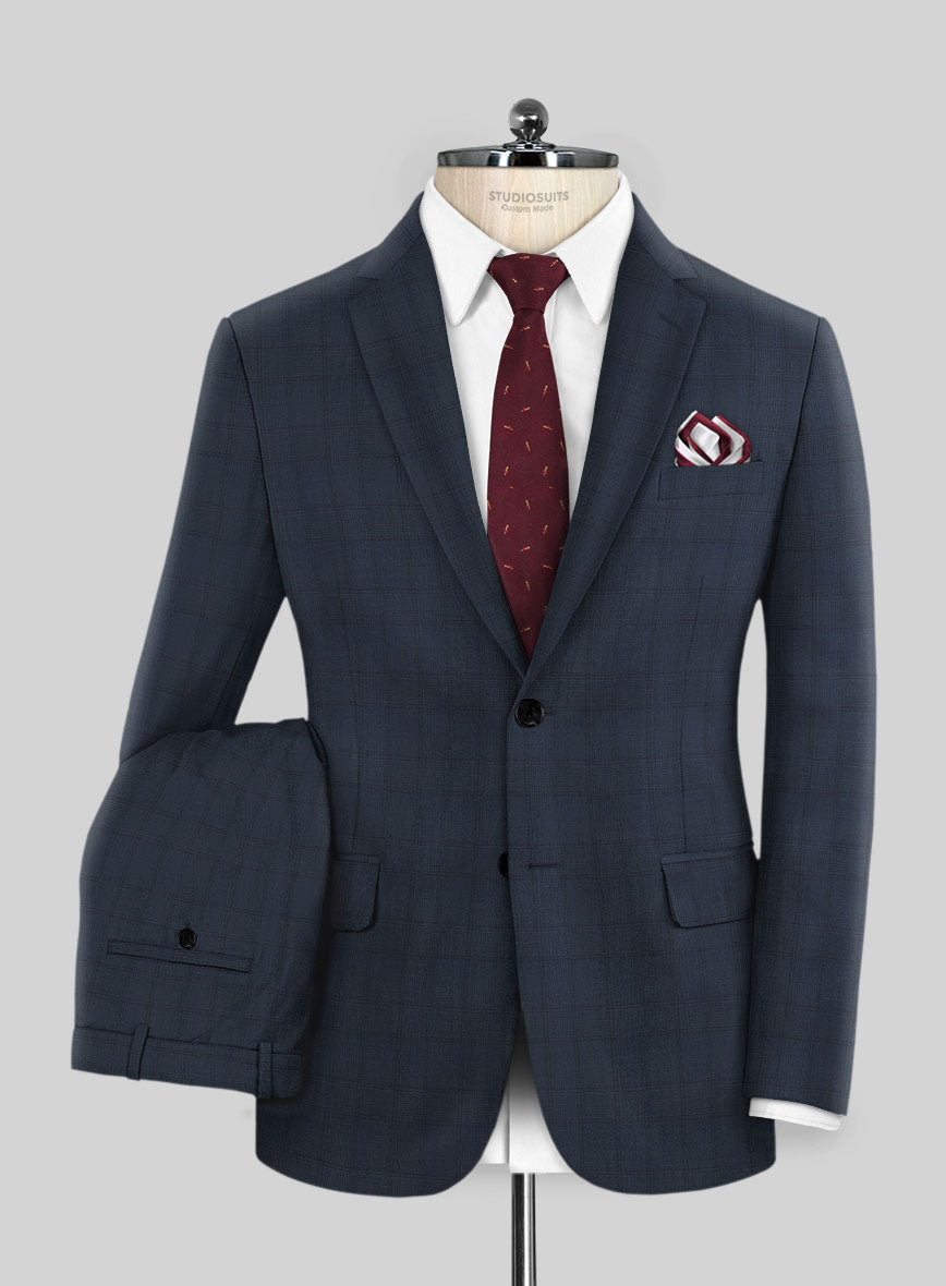 Napolean Preppy Blue Check Suit - StudioSuits