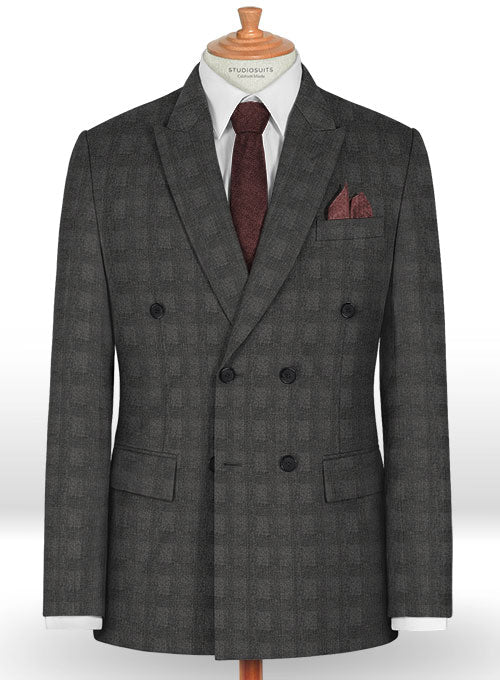 Napolean Prince Charcoal Wool Suit - StudioSuits