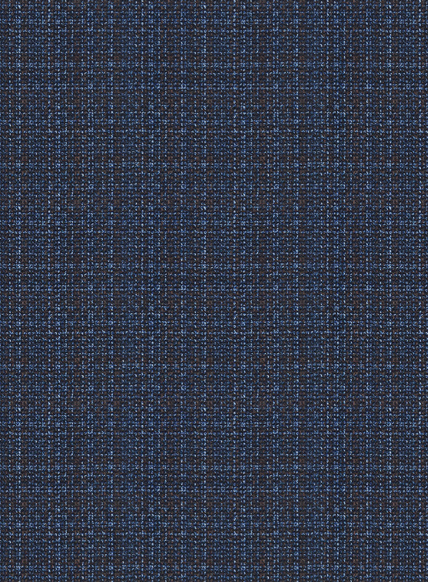 Napolean Retro Blue Wool Suit - StudioSuits