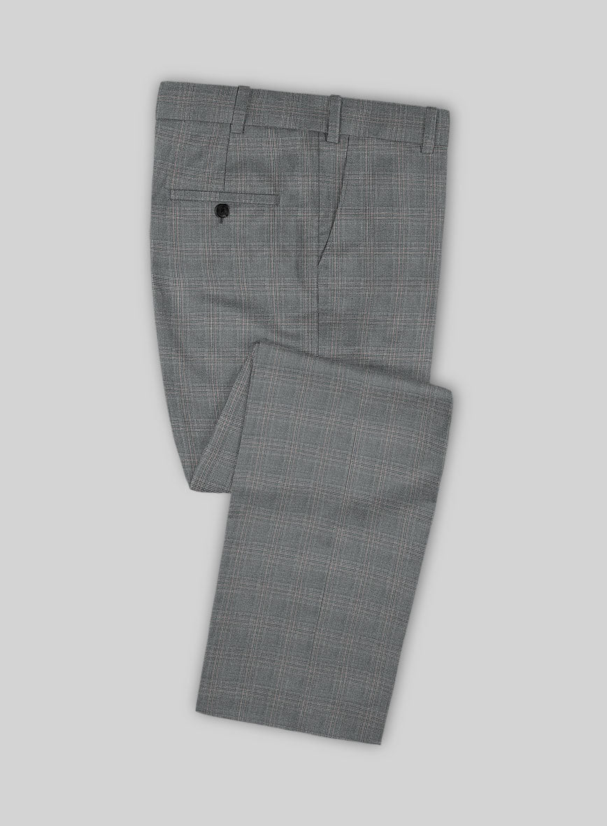 Napolean Retro Gray Glen Pants - StudioSuits