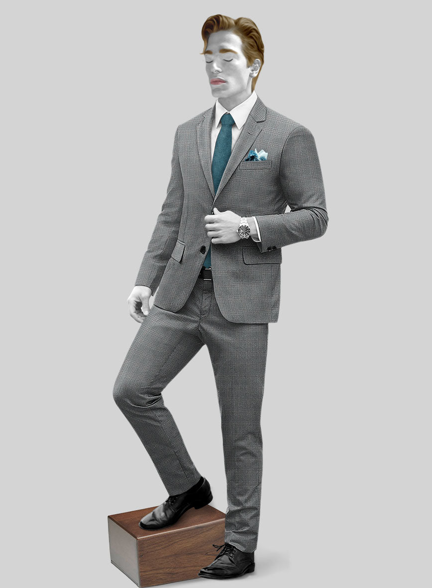 Napolean Retro Gray Glen Suit - StudioSuits