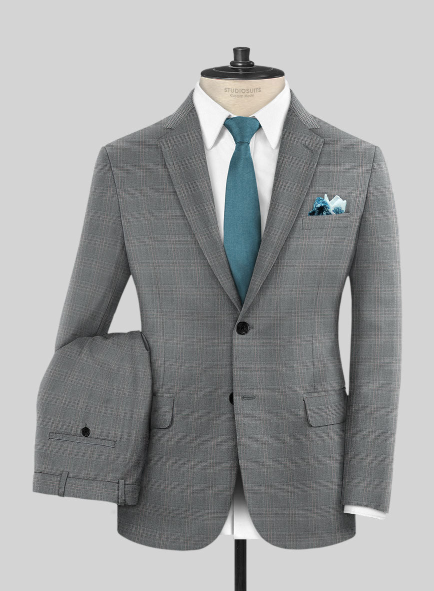 Napolean Retro Gray Glen Suit - StudioSuits