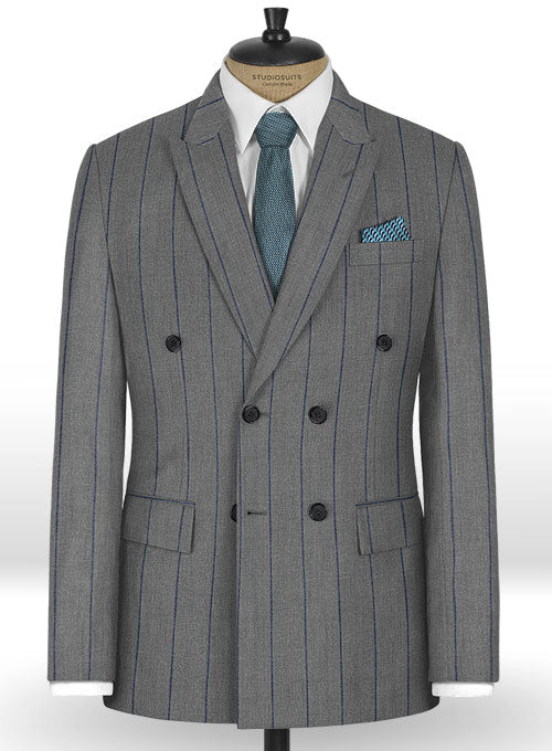 Napolean Rodrio Gray Wool Jacket - StudioSuits