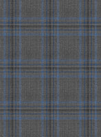Napolean Sarcho Gray Blue Wool Suit - StudioSuits