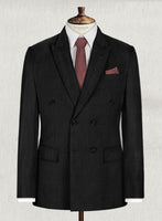 Napolean Stone Black Wool Jacket - StudioSuits