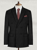 Napolean Stone Black Wool Suit - StudioSuits