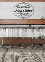Napolean Wide Stripe Black Wool Jacket - StudioSuits