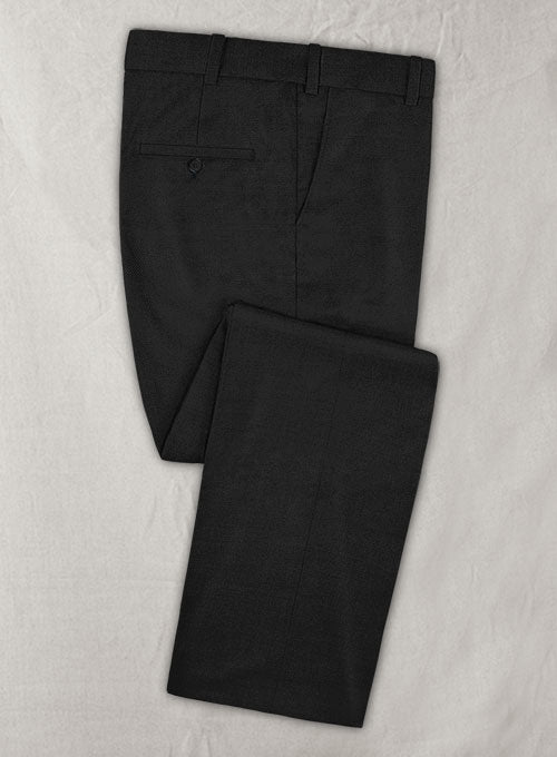 Napolean Stretch Black Wool Pants - StudioSuits