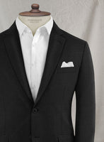 Napolean Stretch Black Wool Suit - StudioSuits