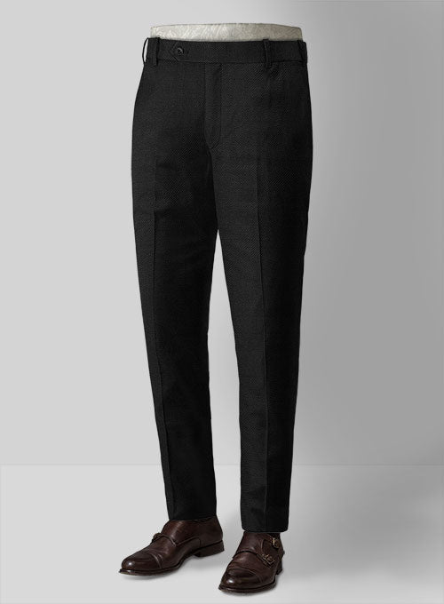 Napolean Stretch Black Wool Suit - StudioSuits