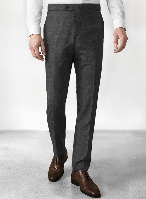 Napolean Stretch Dark Gray Wool Suit - StudioSuits