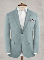 Napolean Stretch Gray Blue Wool Jacket - StudioSuits