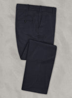 Napolean Stretch Navy Blue Wool Pants - StudioSuits