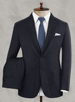 Napolean Stretch Navy Blue Wool Suit - StudioSuits