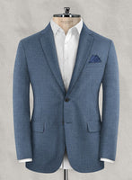 Napolean Stretch Pacific Blue Wool Jacket - StudioSuits